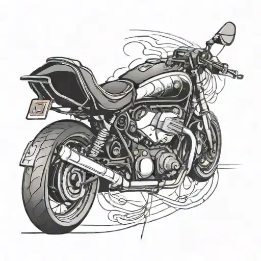 A Heart Monitor Line Morphing Into A Winding Road With A Motorcycle On It