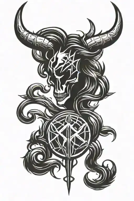 Black Metal Logo Incorporated Into The Design