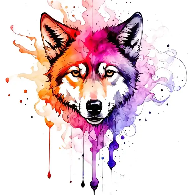 Wolf Fading Into Smoke