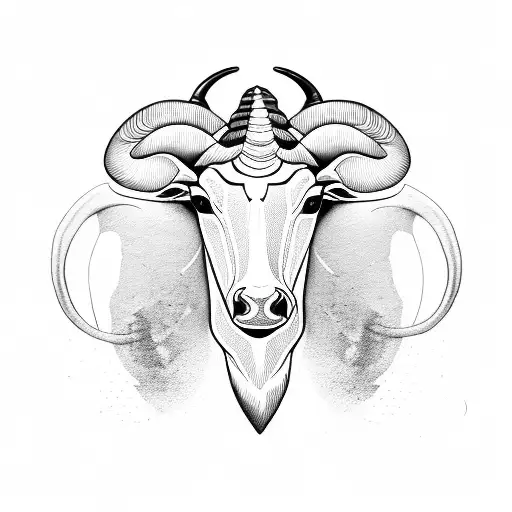 Head Of A Zebu African Style