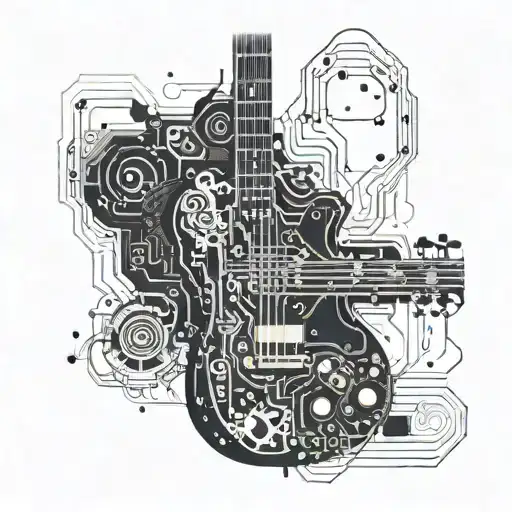 Incorporate A Guitar And A Computer Circuit Board Into A Unique Design