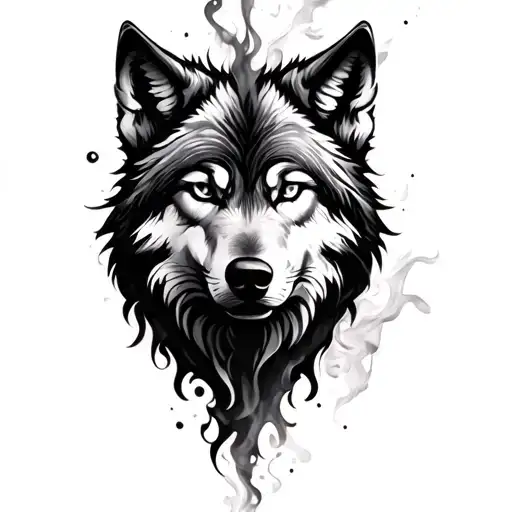 Wolf Fading Into Smoke