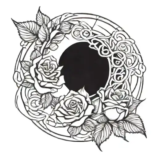 Moon Phaze Rose Intertwined