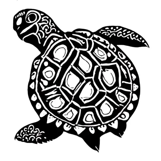 Virgo Goddess Sea Turtle Tribal