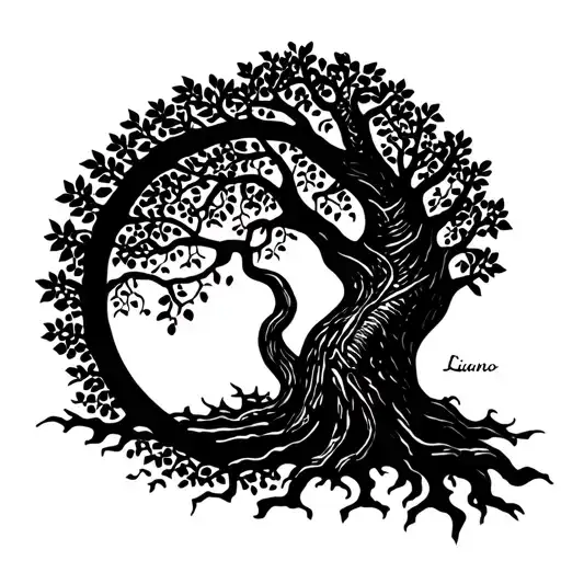 Tree Of Life With First Name Liana Enzo Alice Falling