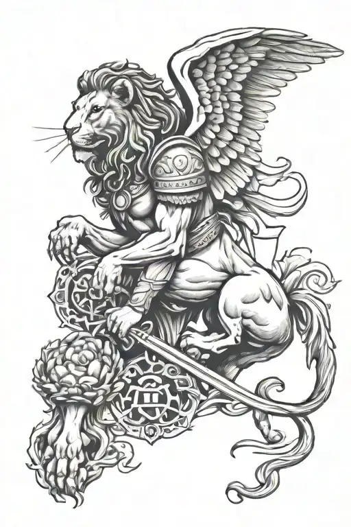 St Michael The Archangel Lion Warrior Law Enforcement