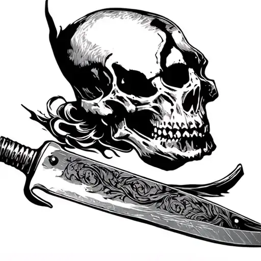 Skull On A Knife