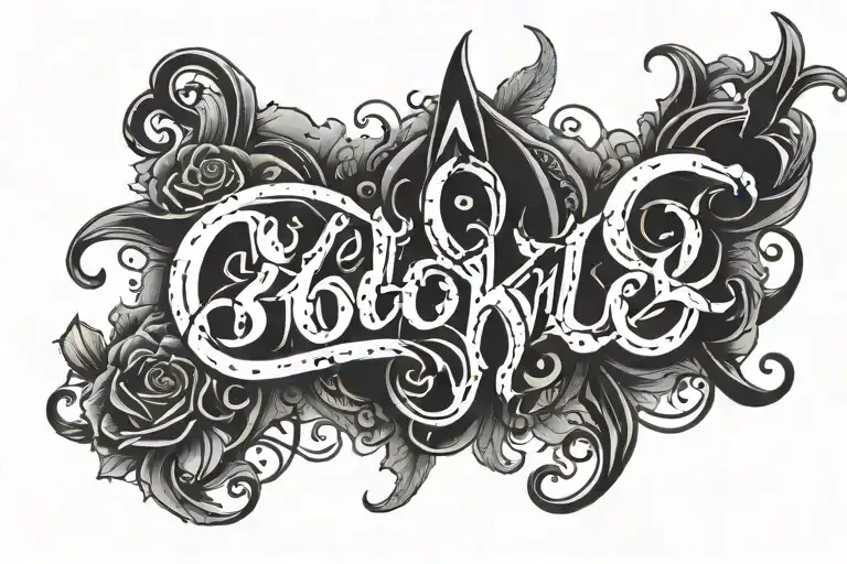 Dark Lettering Style Volatile