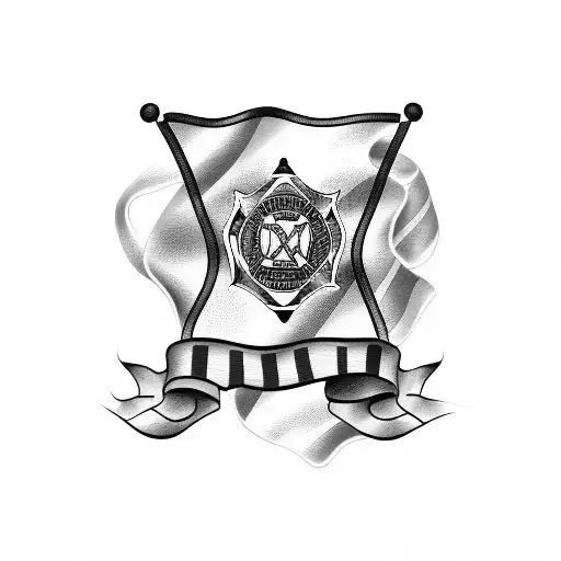 American Flag Police Firefighter Cross