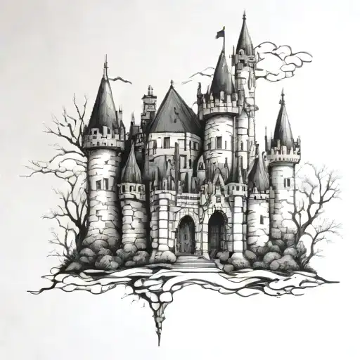 Gothic Castle Back Piece