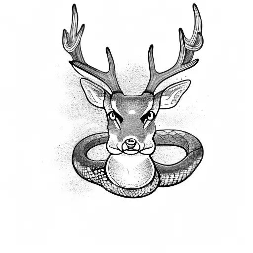 Snake And Deer