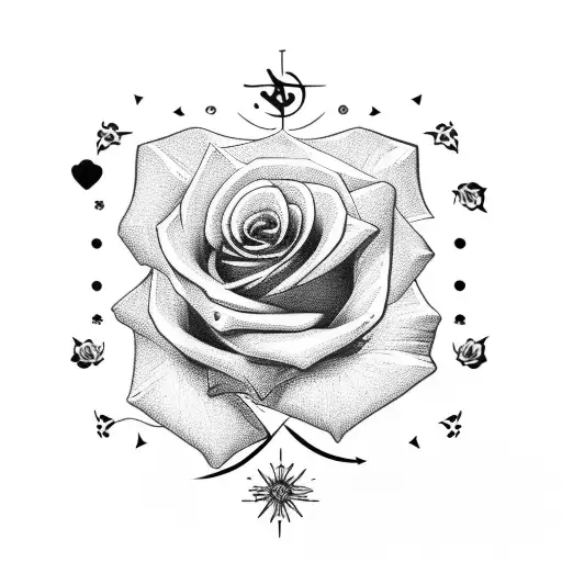 Rose Hand Tattoo With A Taurus Zodiac