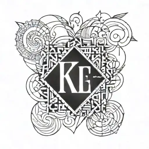 A Geometric Heart Design Incorporating The Initials Of Your Son Fletcher In A Subtle And Stylish Way