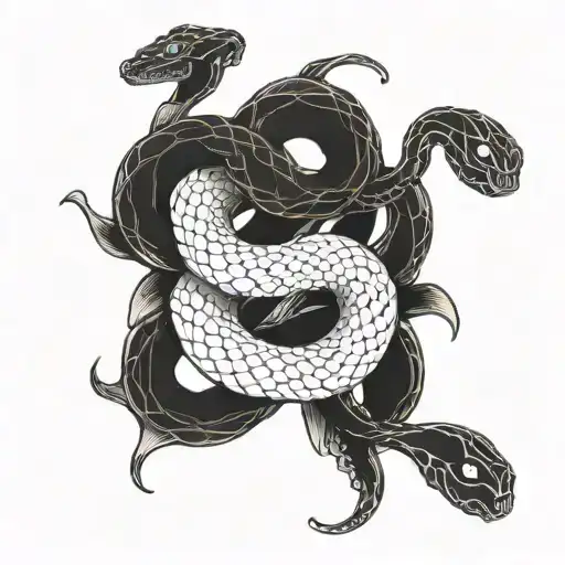 Snake Wrapping A Number Eight