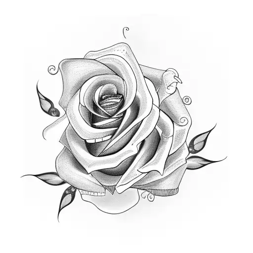 Amanda Written With A Snake Around A Rose