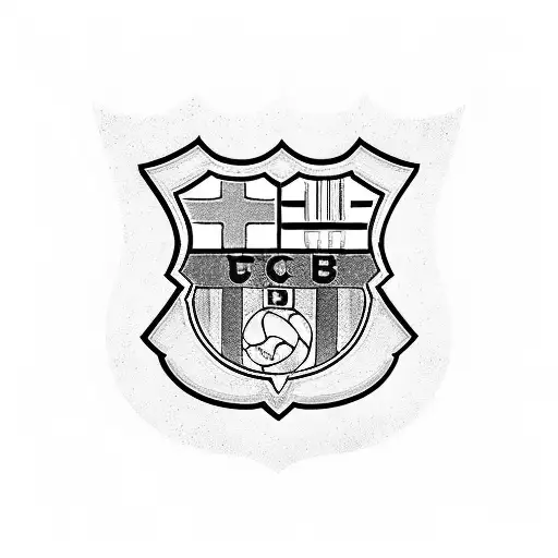 A Pixelated Fc Barcelona Logo With A Tech-inspired Background