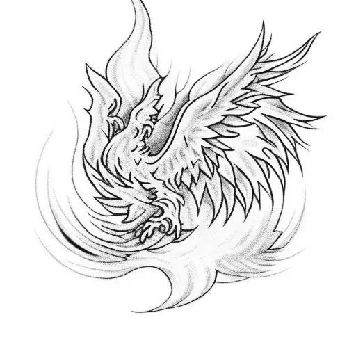 A Phoenix Rising From Flames Symbolizing Passion And Sacrifice