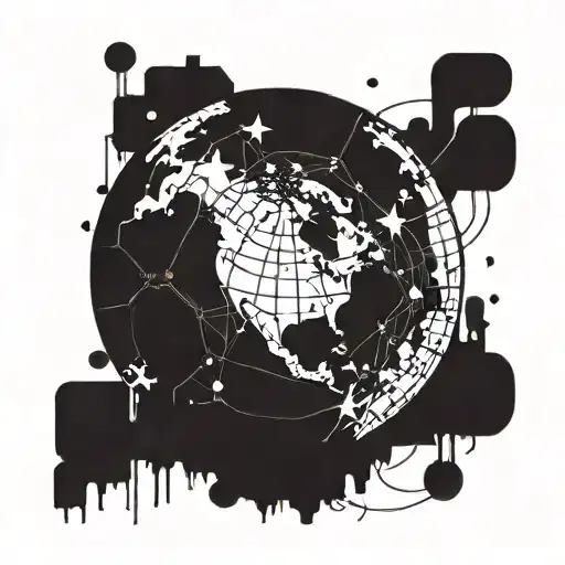 A Globe With A Trail Of Footsteps Leading To Various Protest Signs Representing Dissent And Activism