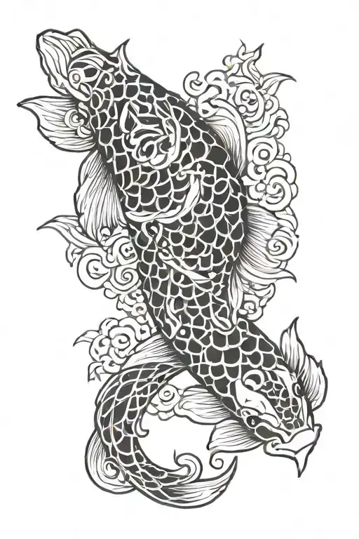 Koi Fish Maori Design