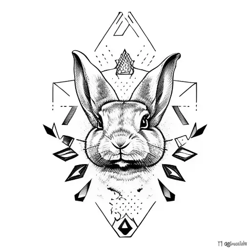 Rabbit With Gemini Symbol