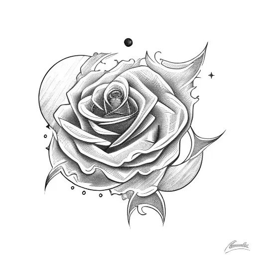 Sun And Moon With Rose Bouquet