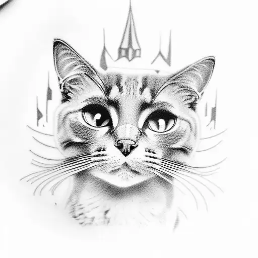 Grey Cat Destroying City