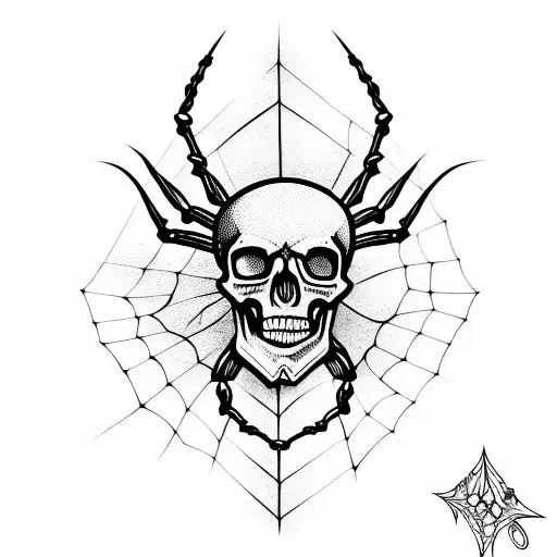Skull With Spider Legs