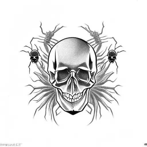 Skull With Spider Legs