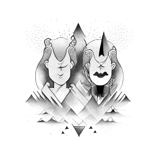 Couple Tattoo In The Ocean