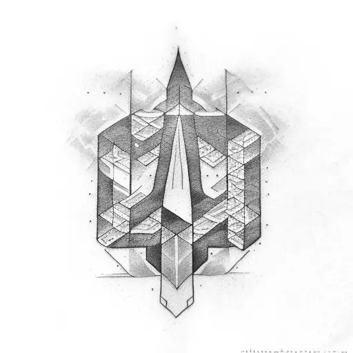 Solid Black Bands Alternating With Elder Futhark Runes Sleeve