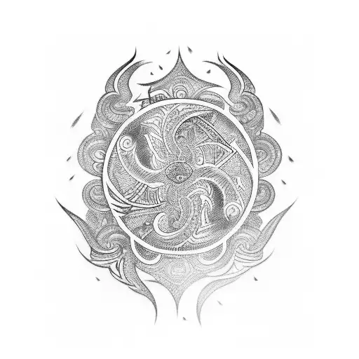 Hawaiian Style Tribal With Ocean Waves For Forearm