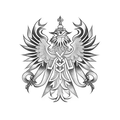 Combine A Traditional Polish Folk Design With A Military Theme