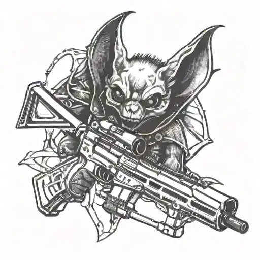 Drug Addict Bat With Rifles And Army