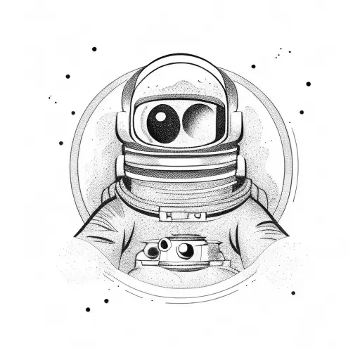 Astronaut Sitting With A Cup Of Coffee