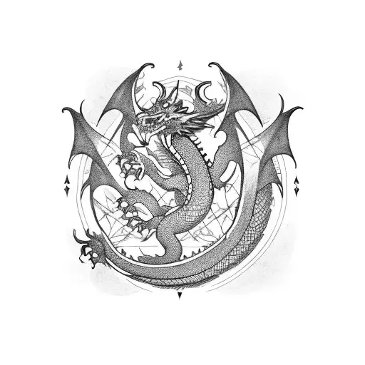 The Dragon Wraps Around The Tower