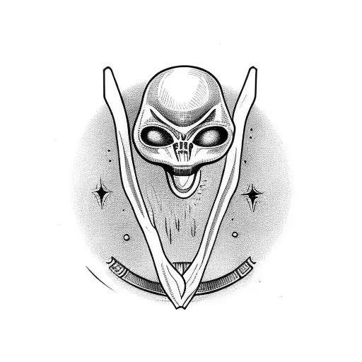 Alien And Jesus Eating Pizza