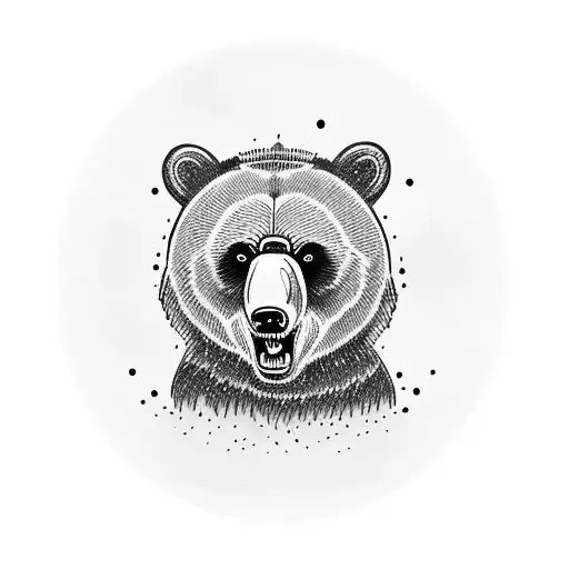 Old Beat Up Grizzly Bear Sitting Down