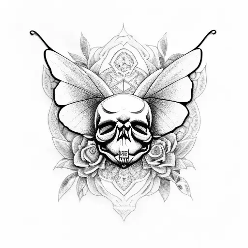 Combine A Butterfly And A Skull To Create A Unique And Intricate Design