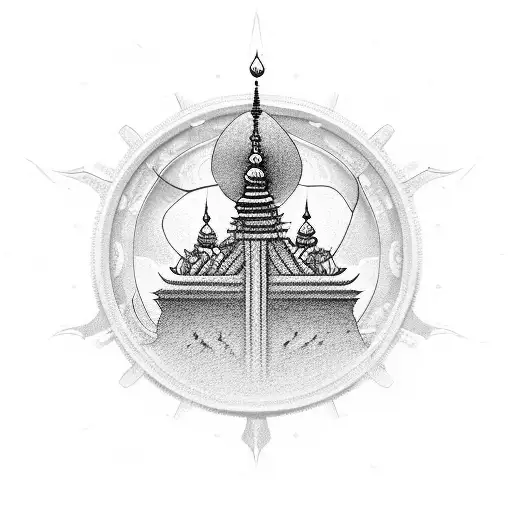Including Arakan Logo With Beach And Clock Tower