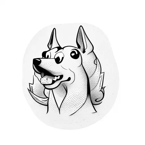 Vintage Cartoon Dog Skateboarding