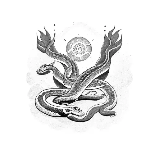 Moulting Snake Paired With A Sun