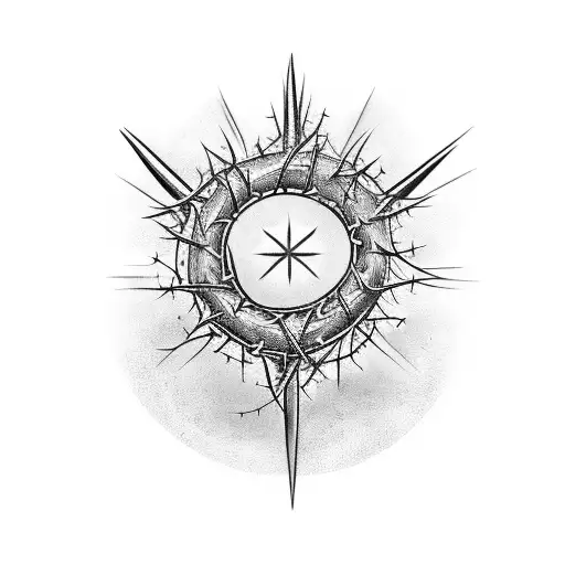 Guitar With Crown Of Thorns