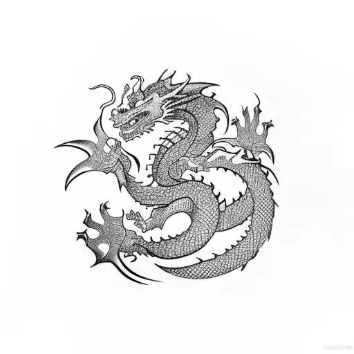 Dragon Breaking Out Of Chains