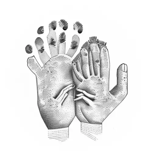 A Tattoo Of Liah's Handprint With A Heart Symbolizing The Love Between Parent And Child