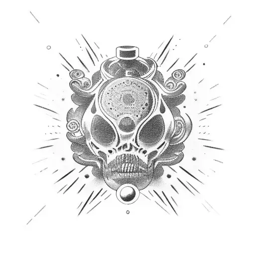 Psychedelic Face Representing The Release Of Struggles And Weights