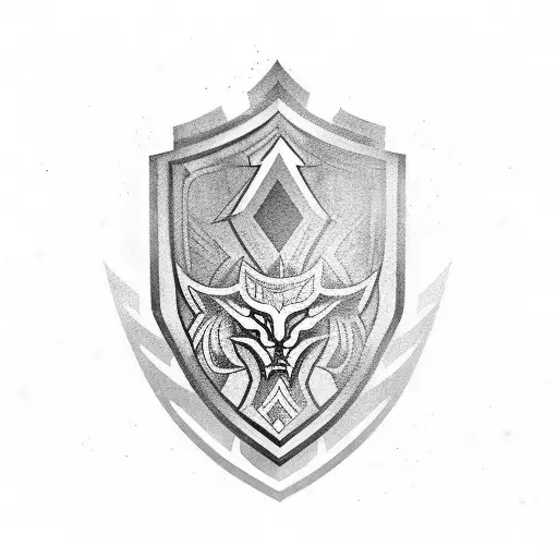 A Warrior Holding A Shield With The Rosario Central Logo