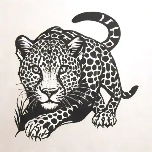 Goth Cheetah Silhouette