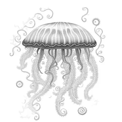 Jellyfish With Coral Background