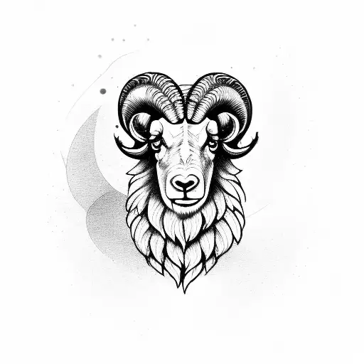 Ram Animal With Roses