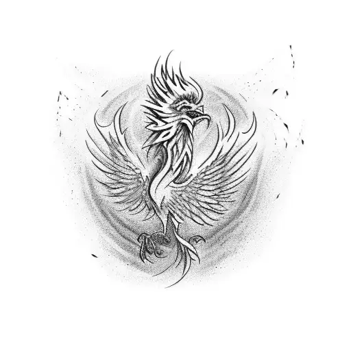 A Phoenix Rising From The Ashes Symbolizing Resilience And Never Giving Up